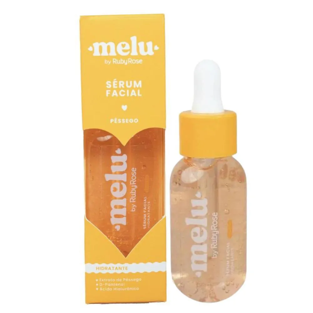 SéRUM FACIAL MELU BY RUBY ROSE HIDRATANTE PêSSEGO 30ML