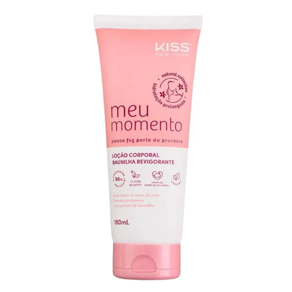 LOçãO CORPORAL BAUNILHA REVIGORANTE KISS NY MEU MOMENTO 180ML