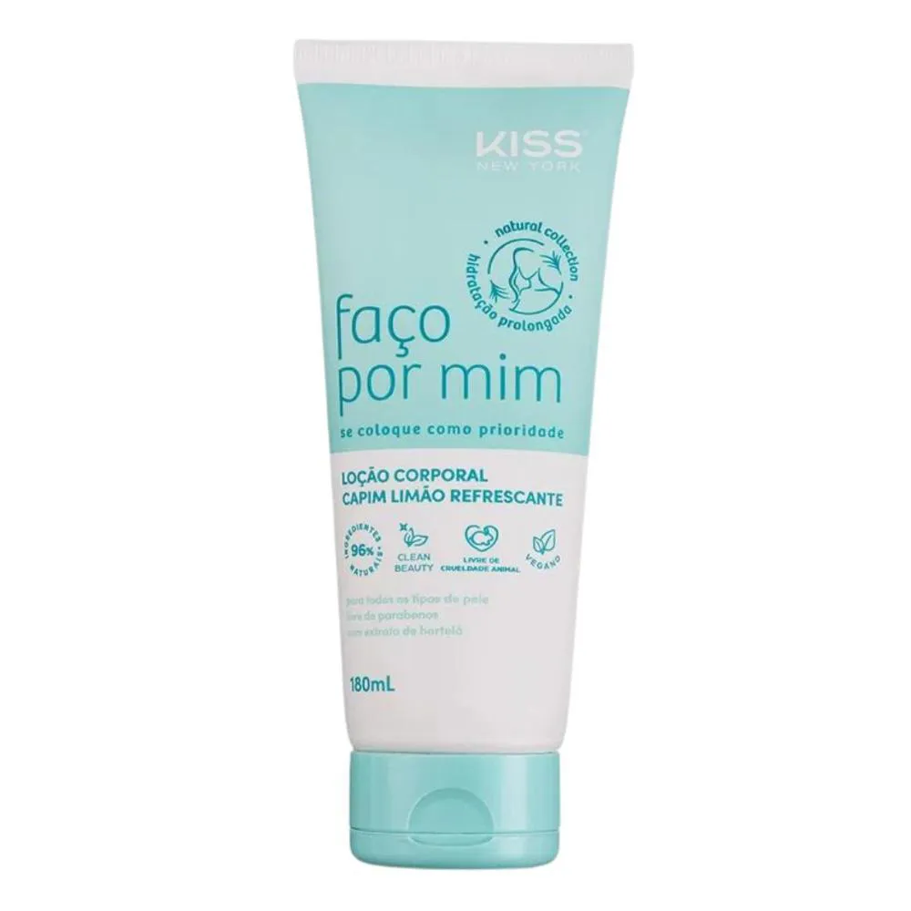 LOçãO CORPORAL CAPIM LIMãO REFRESCANTE KISS NY FAçO POR MIM 180ML
