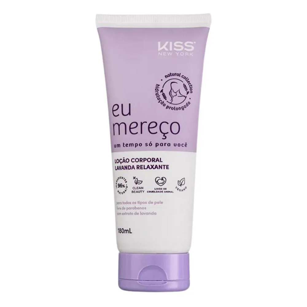 LOçãO CORPORAL LAVANDA RELAXANTE KISS NY EU MEREçO 180ML