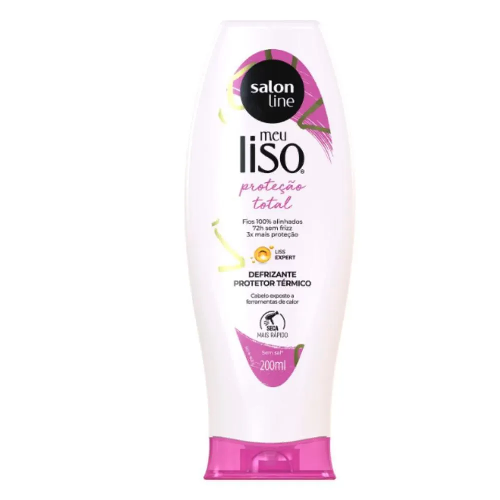 DEFRIZANTE PROTETOR TéRMICO SALON LINE MEU LISO PROTEçãO TOTAL 200ML