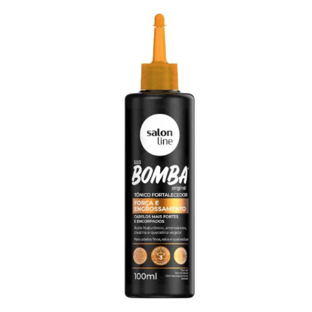 TôNICO FORTALECEDOR SALON LINE S.O.S BOMBA FORçA E ENGROSSAMENTO 100ML