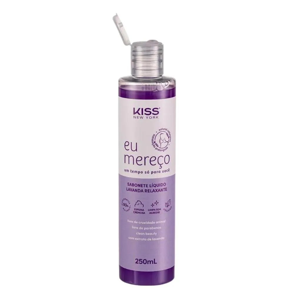 SABONETE LíQUIDO LAVANDA RELAXANTE KISS NEW YORK EU MEREçO 250ML
