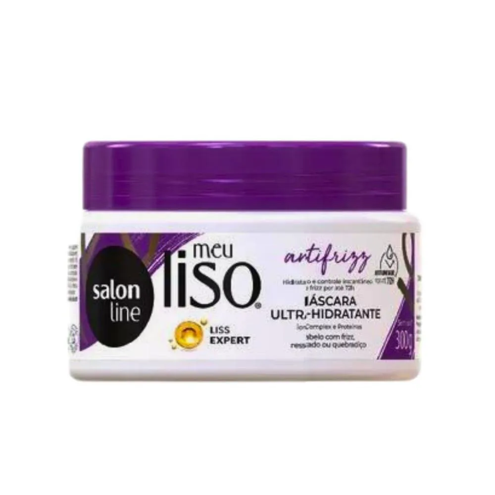 MáSCARA ULTRA HIDRATANTE SALON LINE MEU LISO ANTIFRIZZ LISS EXPERT 300G