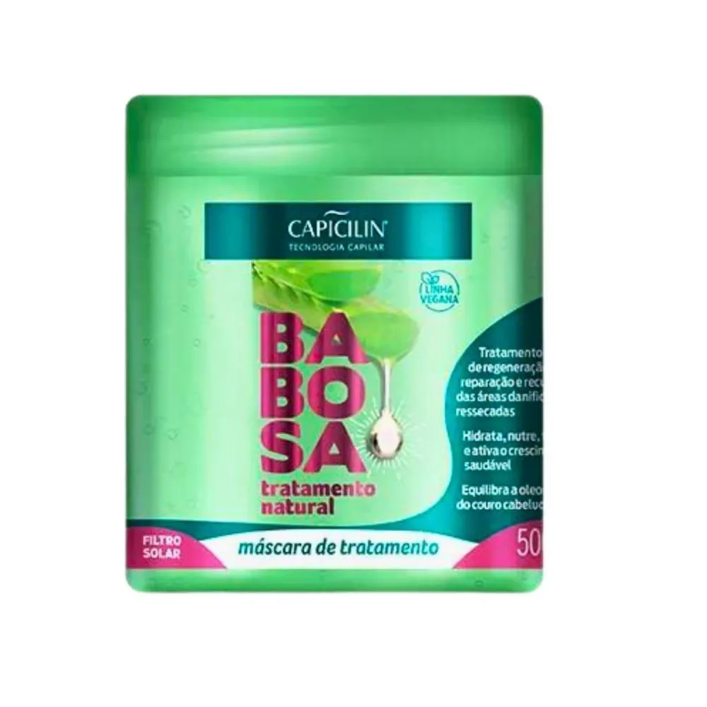 MáSCARA DE TRATAMENTO CAPICILIN TRATAMENTO NATURAL BABOSA 500G
