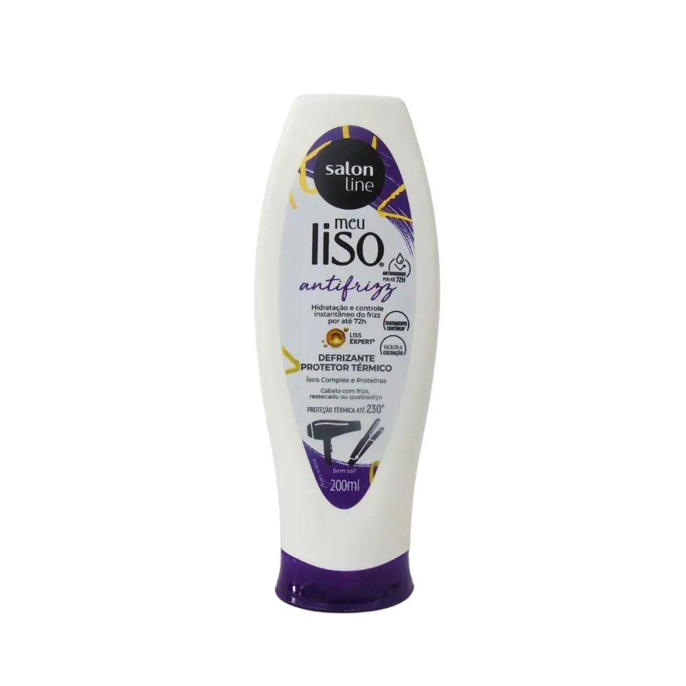 DEFRIZANTE PROTETOR TéRMICO SALON LINE MEU LISO ANTIFRIZZ LISS EXPERT 200ML