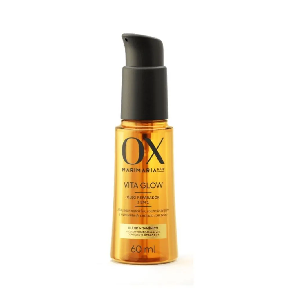 ÓLEO REPARADOR 3 EM 1 MARI MARIA HAIR OX VITA GLOW 60ML