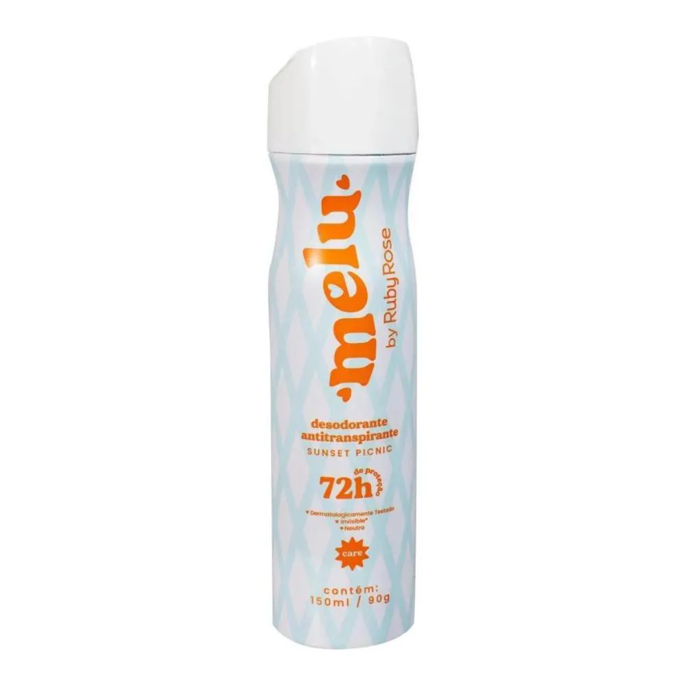 Desodorante Antitranspirante Aerosol Melu by Ruby Rose Sunset Picnic Feminino 72h 150ml 
