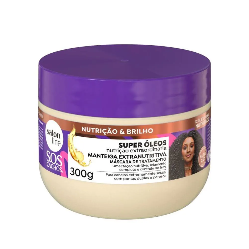 MáSCARA DE TRATAMENTO SALON LINE SOS CACHOS SUPER ÓLEOS 300G
