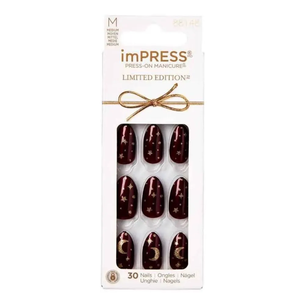 UNHAS AUTOCOLANTES KISS IMPRESS SNOWED IN MEDIUM C/30 IM64X