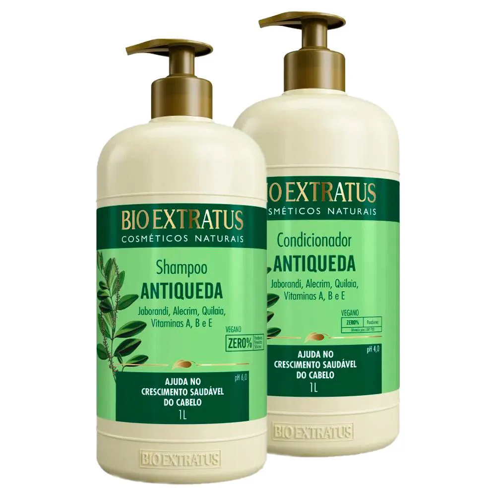 KIT BIO EXTRATUS JABORANDI ANTIQUEDA SHAMPOO CONDICIONADOR L