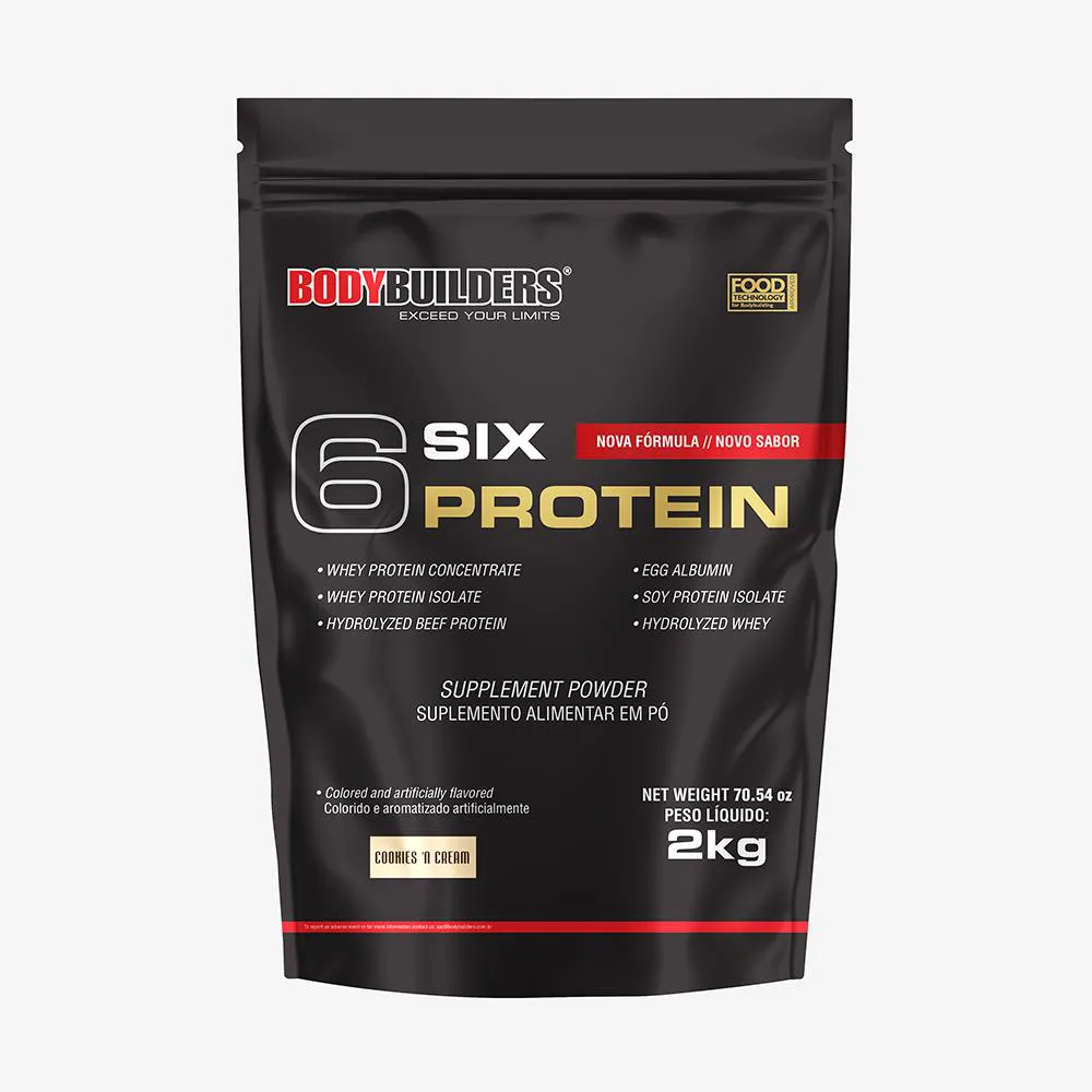 WHEY PROTEIN CONCENTRADO 6 SIX PROTEIN 2KG - GANHO DE MASSA MUSCULAR MAGRA E FORçA MUSCULAR – BODYBUILDERS  Cookies AMP