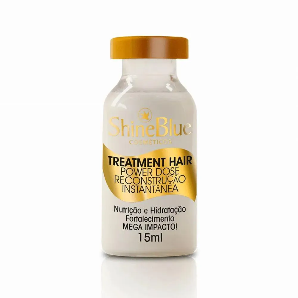 AMPOLA SHINE BLUE TREATMENT HAIR RECONSTRUçãO INSTANTANEA 15ML