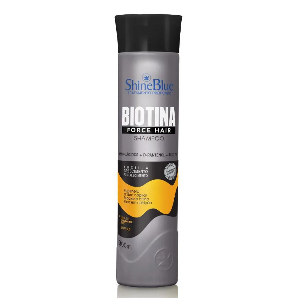 SHAMPOO SHINE BLUE BIOTINA FORCE HAIR 300ML