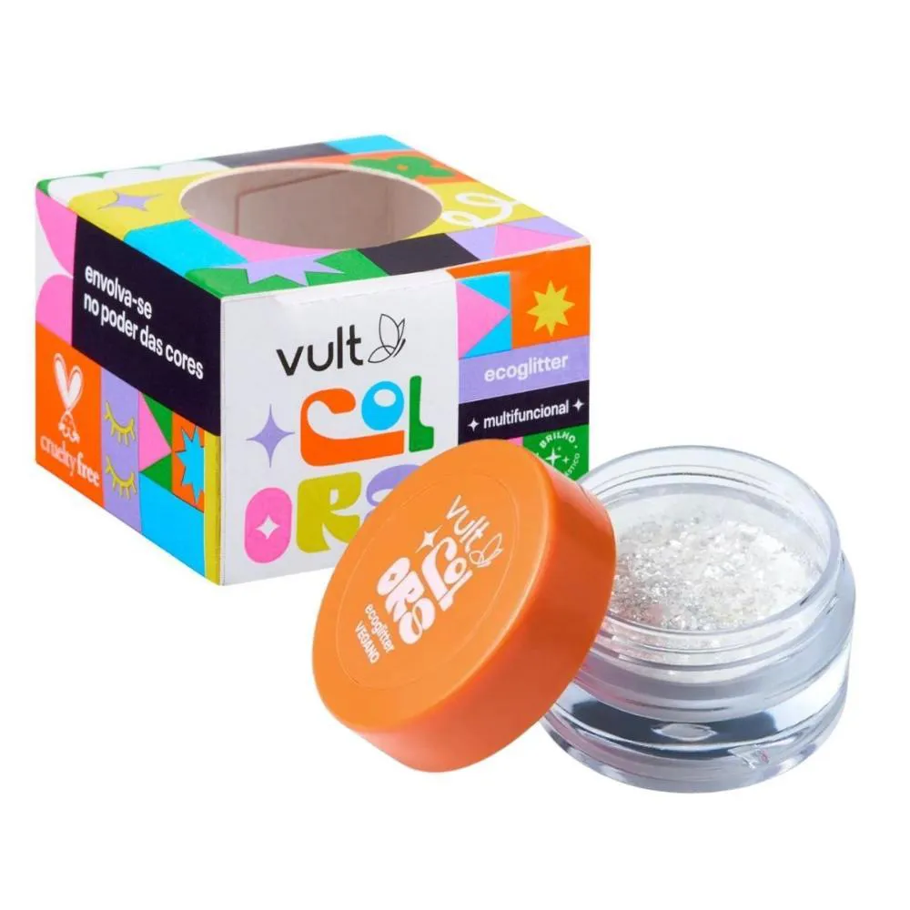 ECOGLITTER MULTIFUNCIONAL VULT COLORS CHUVA DE PRATA 1G