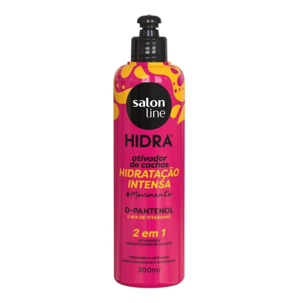 ATIVADOR DE CACHOS 2 EM 1 SALON LINE HIDRA D-PANTENOL E MIX DE VITAMINAS 300ML