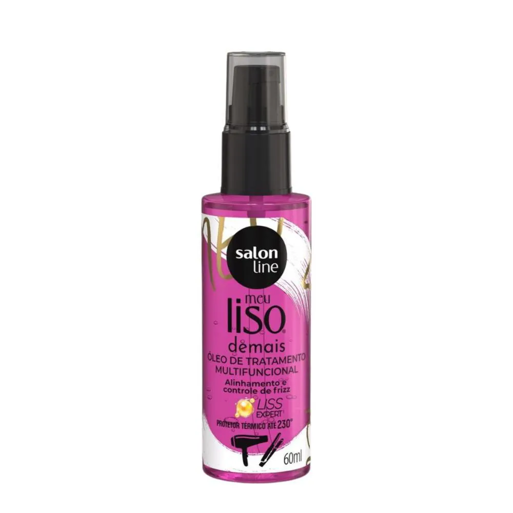 ÓLEO DE TRATAMENTO MULTIFUNCIONAL SALON LINE MEU LISO DEMAIS 60ML