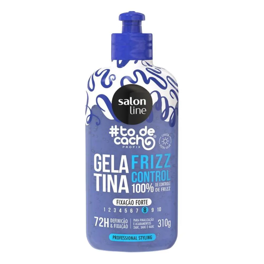 GELATINA FRIZZ CONTROL SALON LINE #TODECACHO FIXAçãO FORTE 310G