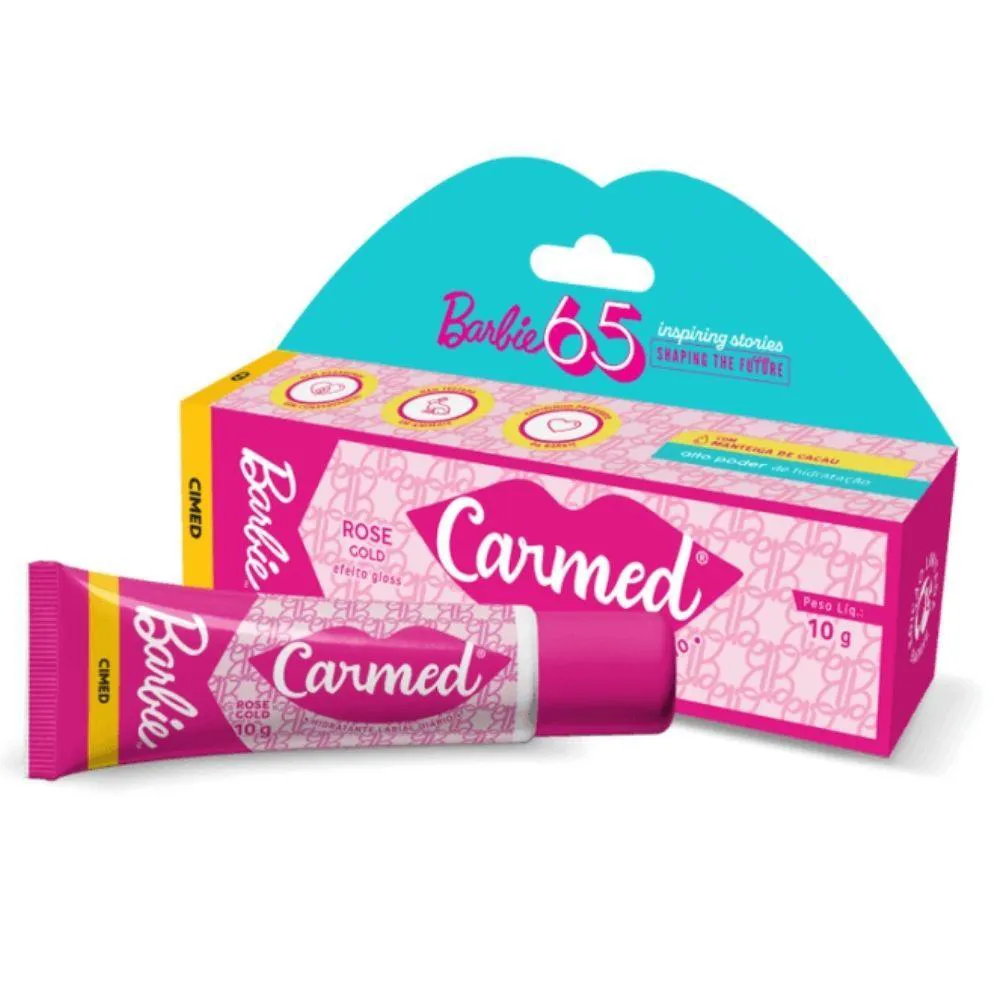 HIDRATANTE LABIAL CARMED BARBIE ROSE GOLD 10G