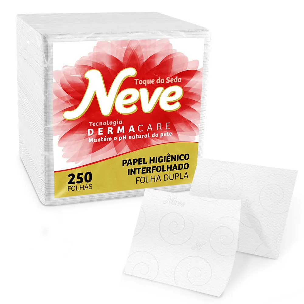 Papel Higiênico Interfolhado Neve Folha Dupla 250 Folhas