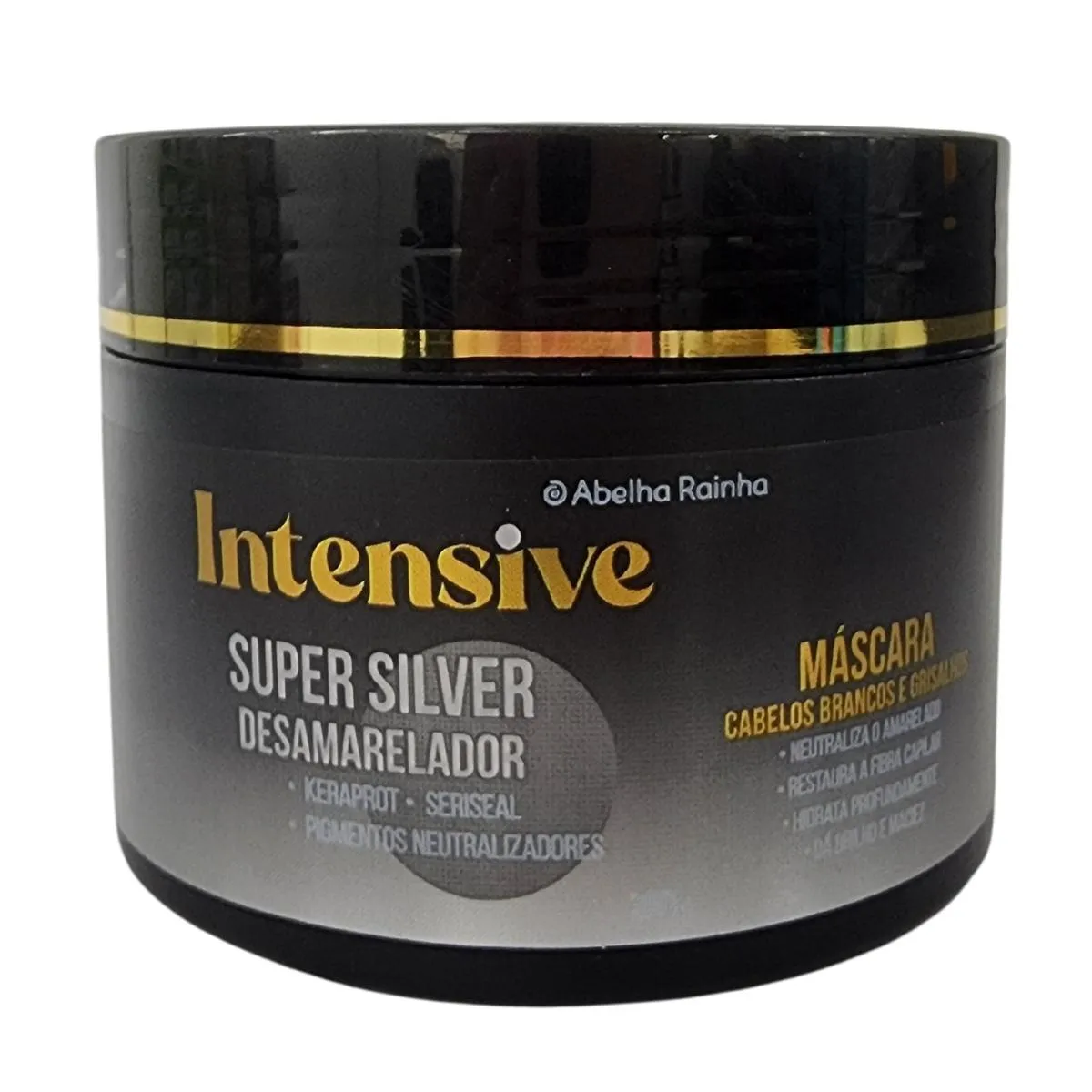 MáSCARA DESAMARELADORA BRANCOS E GRISALHOS SUPER SILVER INTENSIVE ABELHA RAINHA 300G