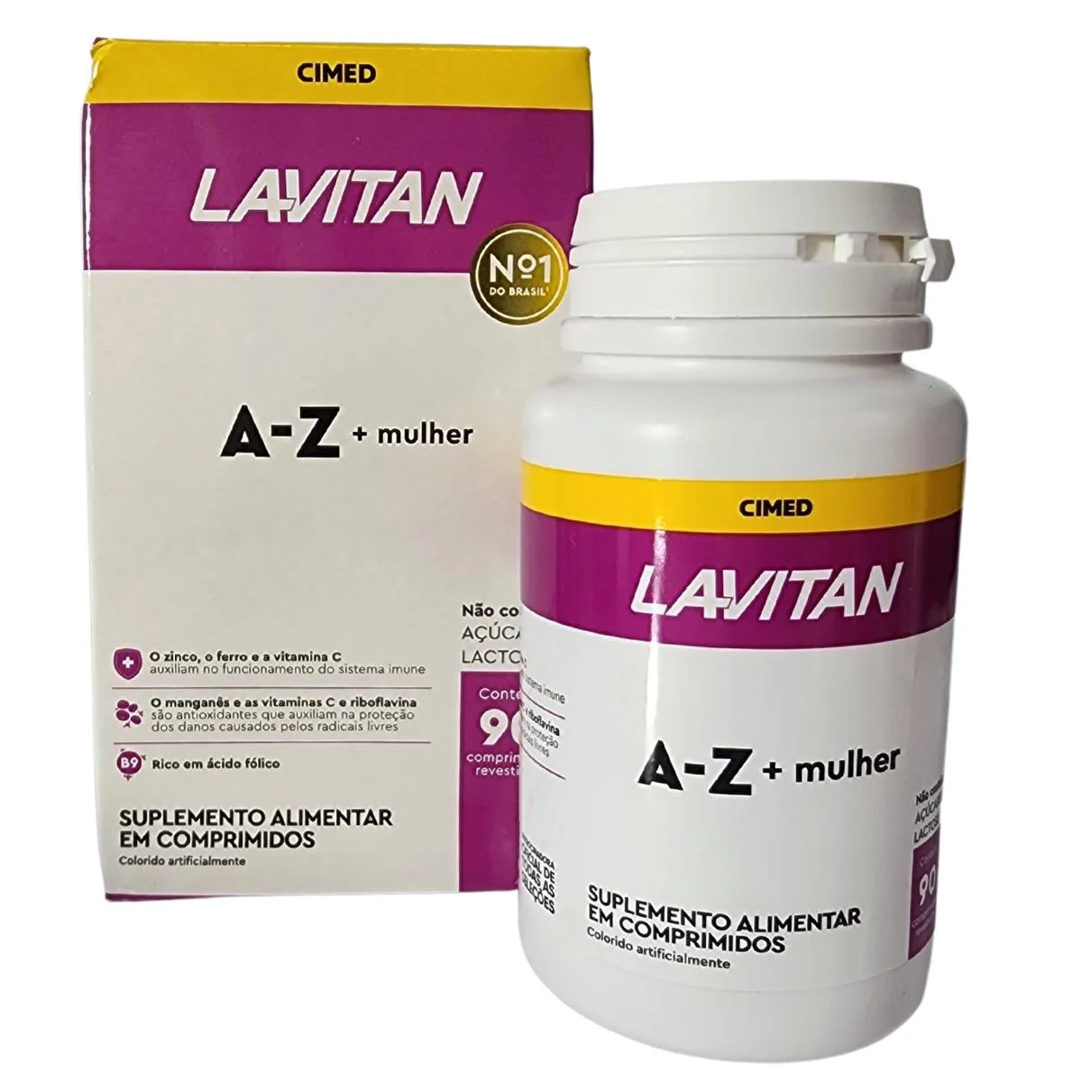SUPLEMENTO ALIMENTAR A-Z + MULHER LAVITAN CIMED 90 COMPRIMIDOS