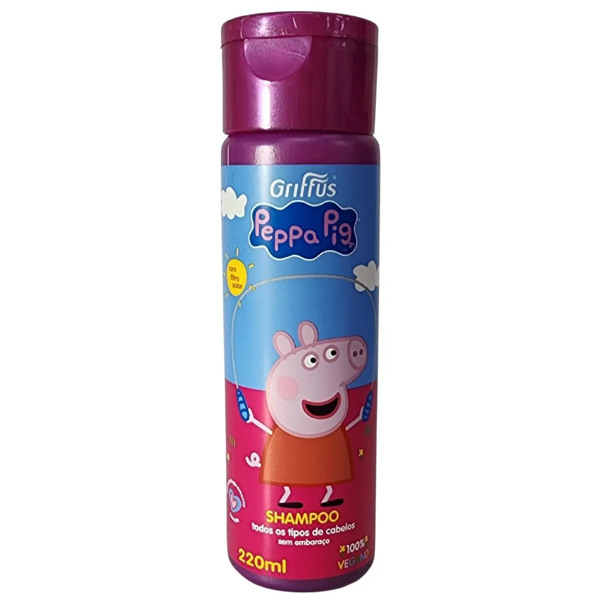 Shampoo Vegano Griffus Peppa Pig Sem Embaraço 220ml