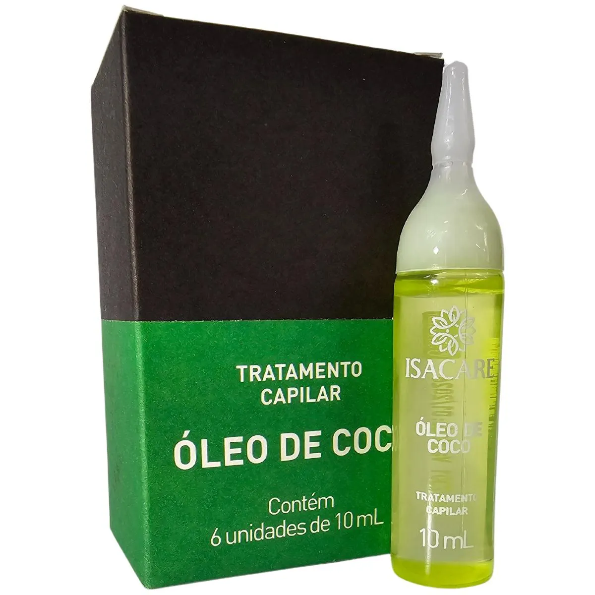 KIT 6 ÓLEO DE COCO AMPOLA DE TRATAMENTO CAPILAR ISACARE 10ML CADA