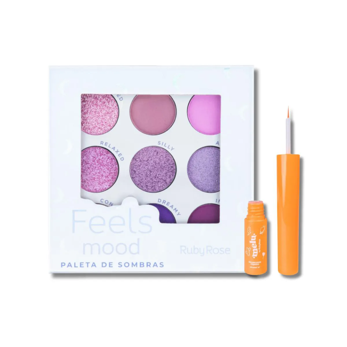 KIT RUBY ROSE PALETA DE SOMBRAS E DELINEADOR ORANGE UP