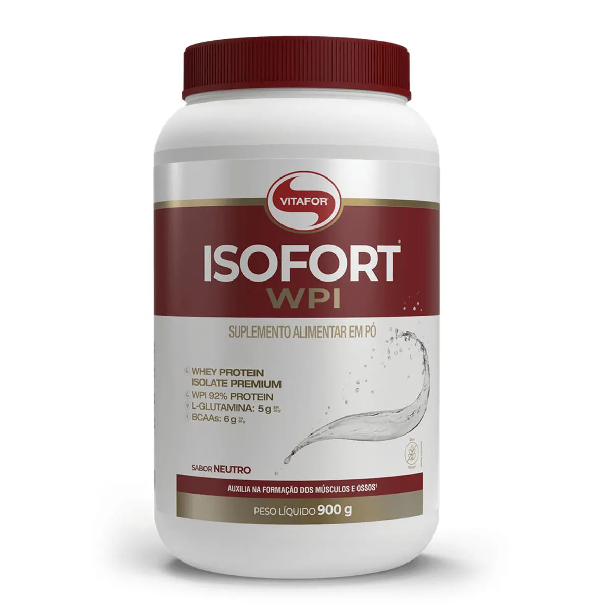 ISOFORT WPI WHEY PROTEIN ISOLADO SABOR NEUTRO 900G VITAFOR