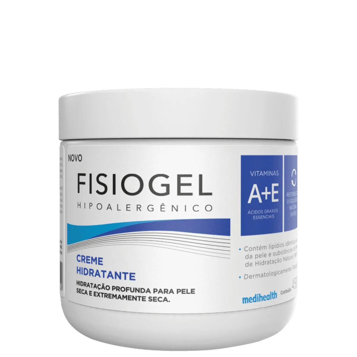 FISIOGEL CREME HIDRATANTE VITAMINAS A+E PELE SECA E EXTREMAMENTE SECA 450G