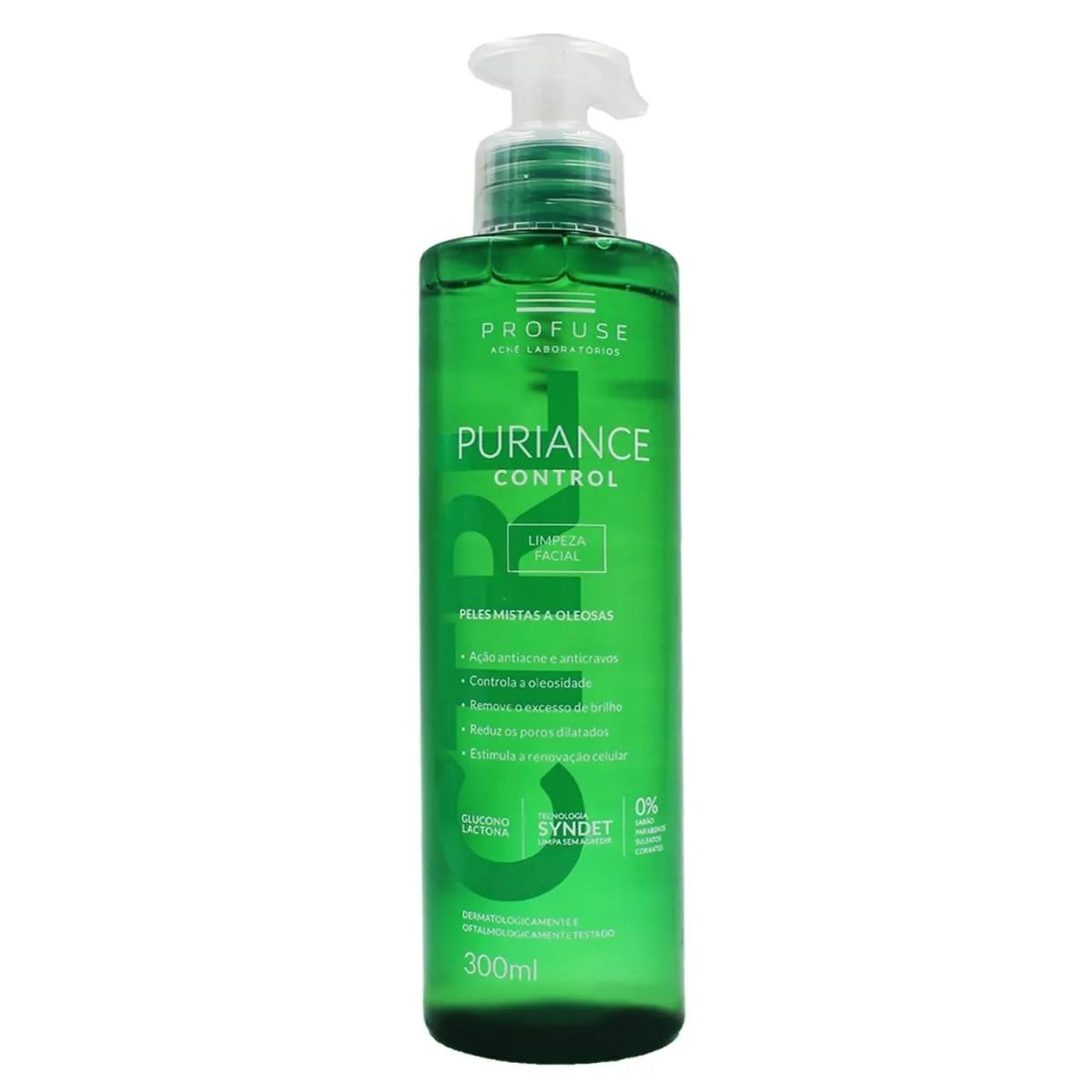PURIANCE CONTROL LIMPEZA FACIAL PELE MISTA A OLEOSA 300ML PROFUSE