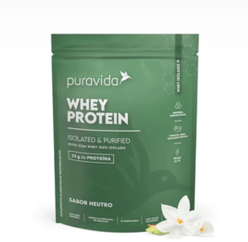 WHEY PROTEIN ISOLADO PURAVIDA, PROTEíNA ISOLADA NEUTRO 450G