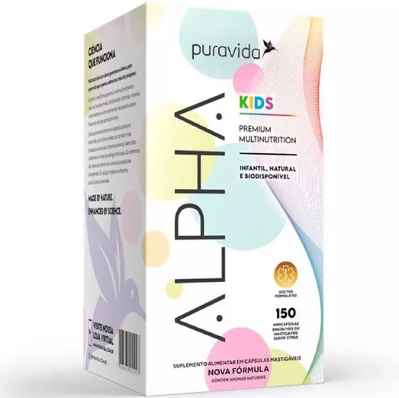 ALPHA KIDS PURAVIDA, MULTIVITAMíNICO KIDS PREMIUM, 150 CAPS