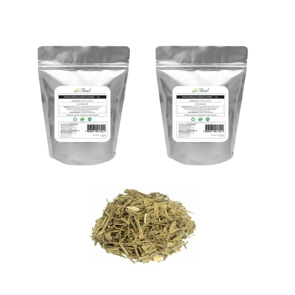 KIT 2 CHá DE CARQUEJA AMARGA GOURMET TEA BRASIL 50G