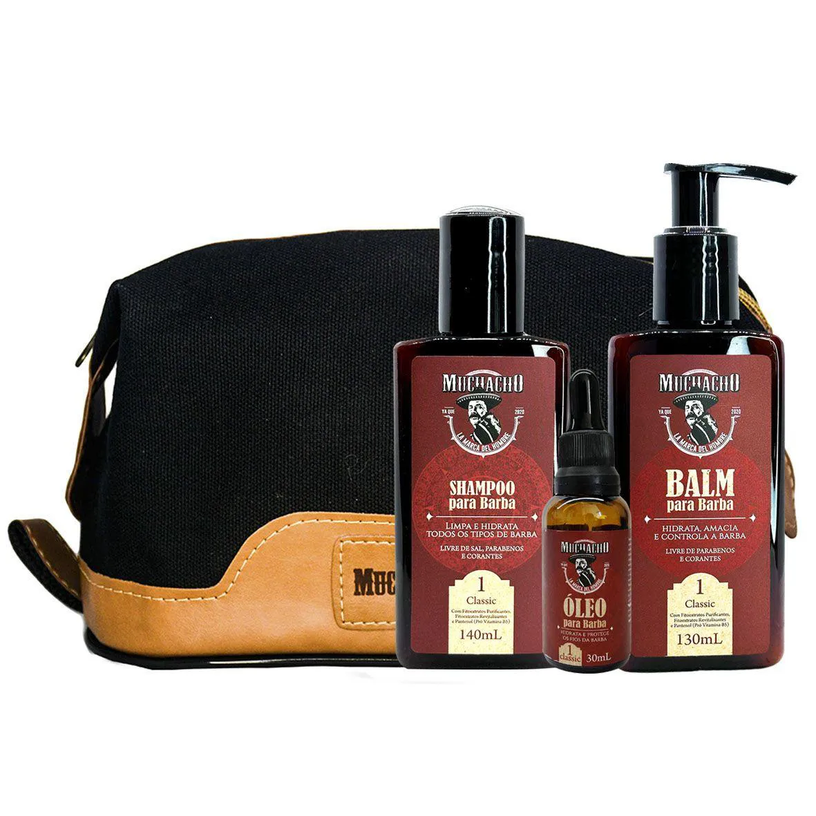 KIT SHAMPOO PARA BARBA + BALM PARA BARBA + OLEO PARA BARBA FRASCO ...