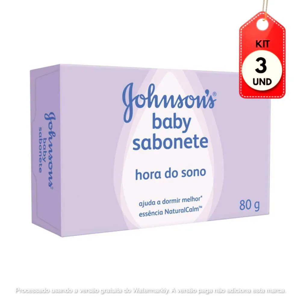 Kit C/03 Johnsons Baby Hora Do Sono Sabonete 80G