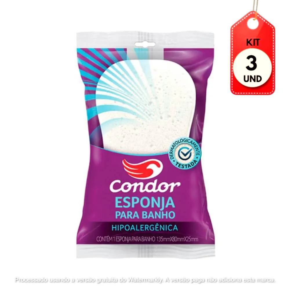 KIT C/03 CONDOR 8300 ESPONJA BANHO BáSICA
