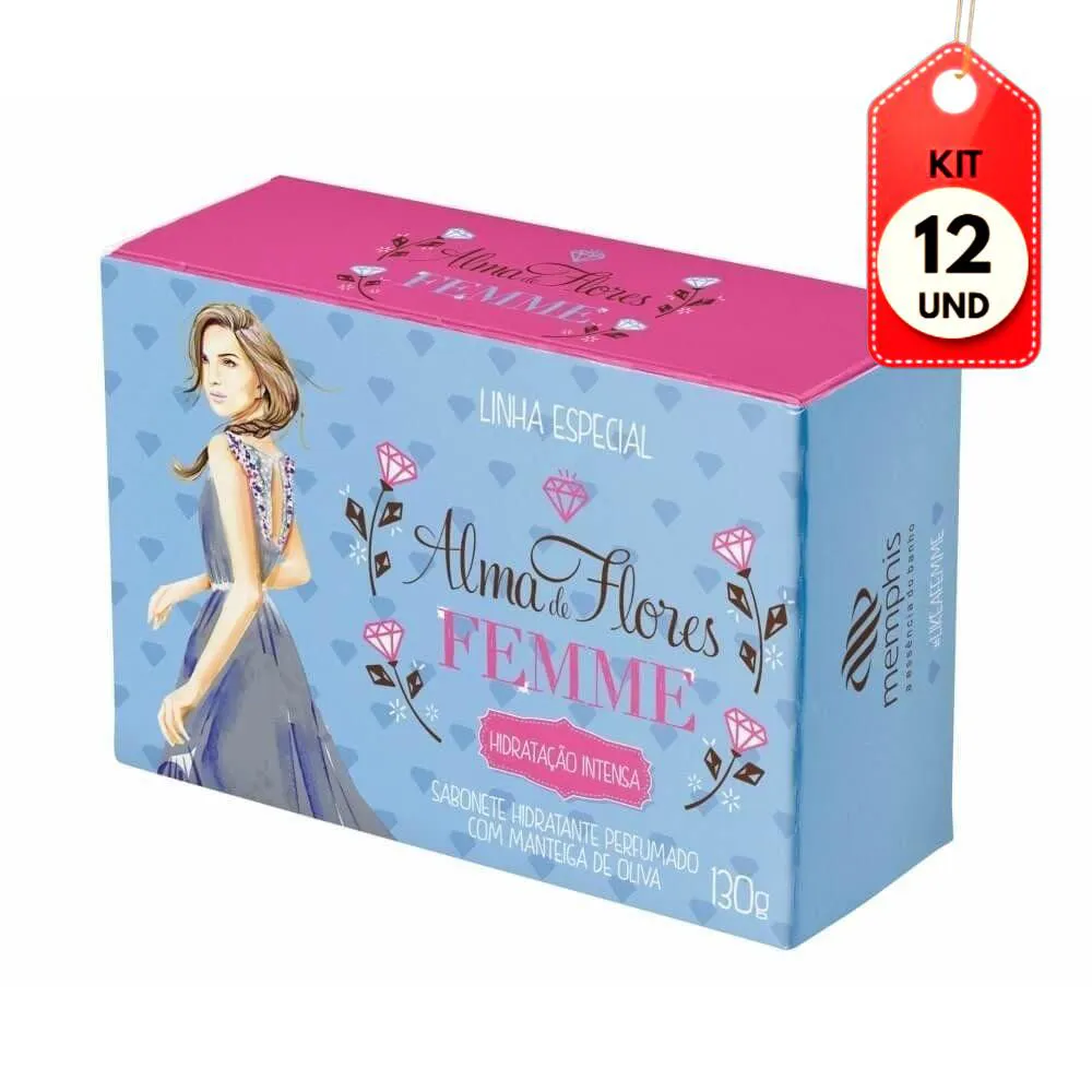 Kit C/12 Alma De Flores Femme Sabonete 130G