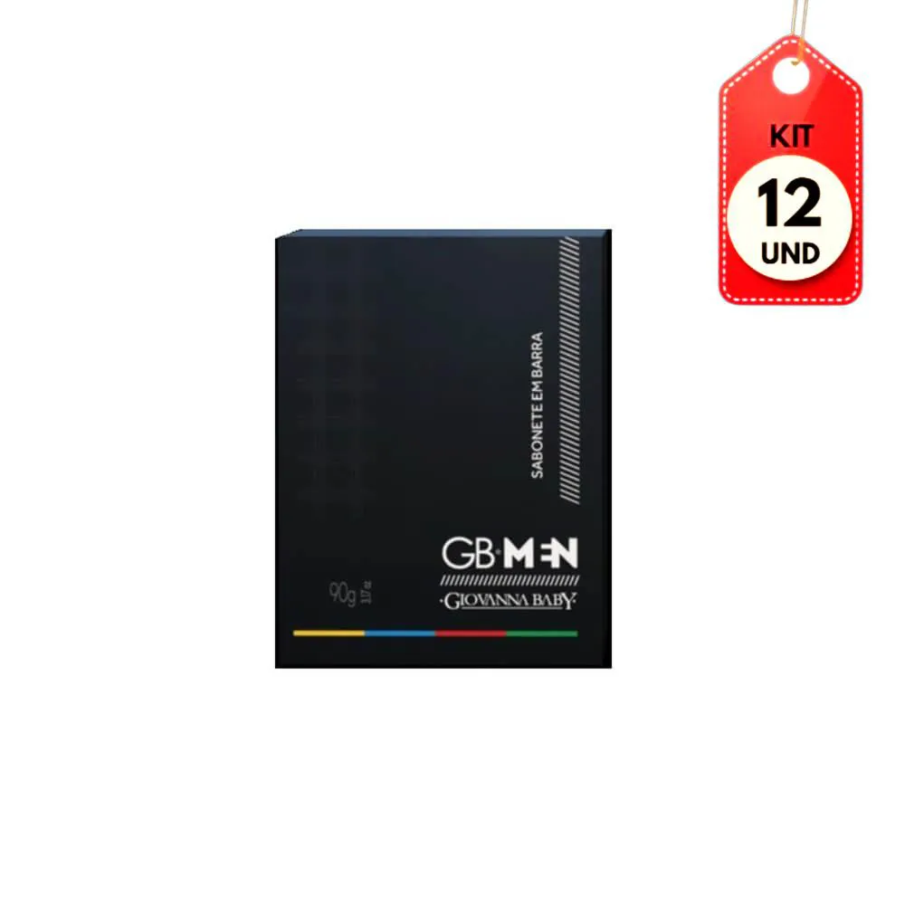 Kit C/12 Giovanna Baby Men Sabonete Em Barra 90G