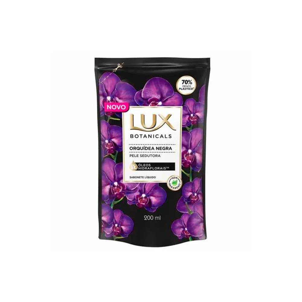 Sabonete Líquido Lux Botanicals Orquídea Negra Refil 200Ml