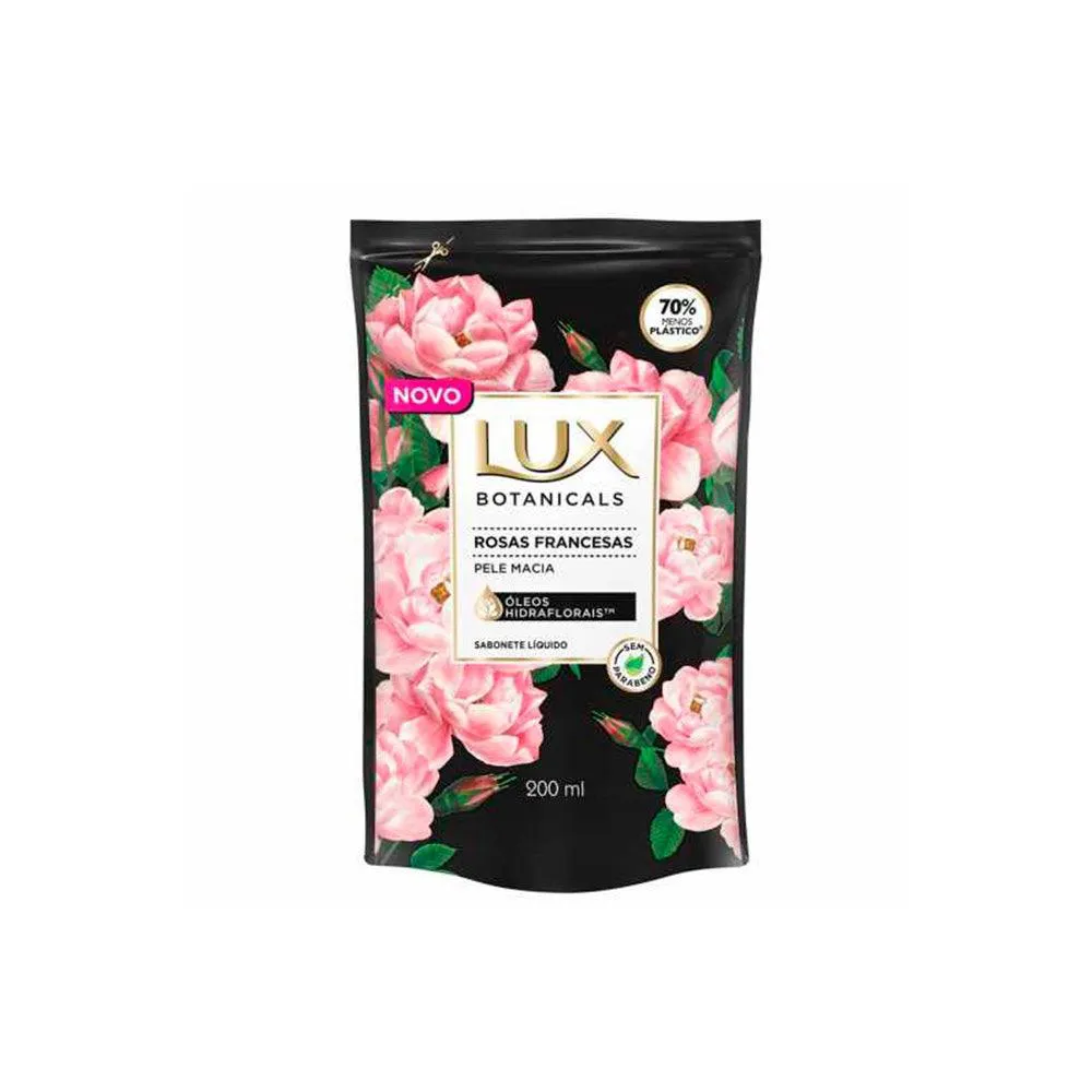 Sabonete Líquido Lux Botanicals Rosas France Refil 200Ml