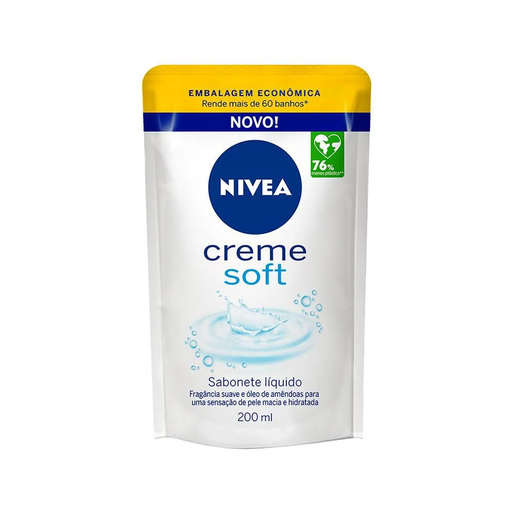 Sabonete Líquido Nivea Creme Soft Refil 200Ml