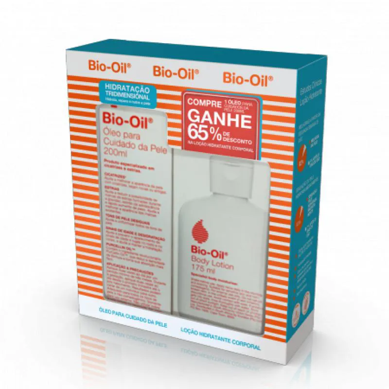 Kit Óleo Corporal Bio-Oil 200ml + Loção Hidratante Bio-Oil Pele Seca 175ml