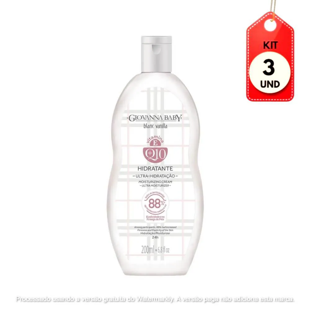 Kit C/03 Giovanna Baby Blanc Vanilla Loção Hidratante 200Ml