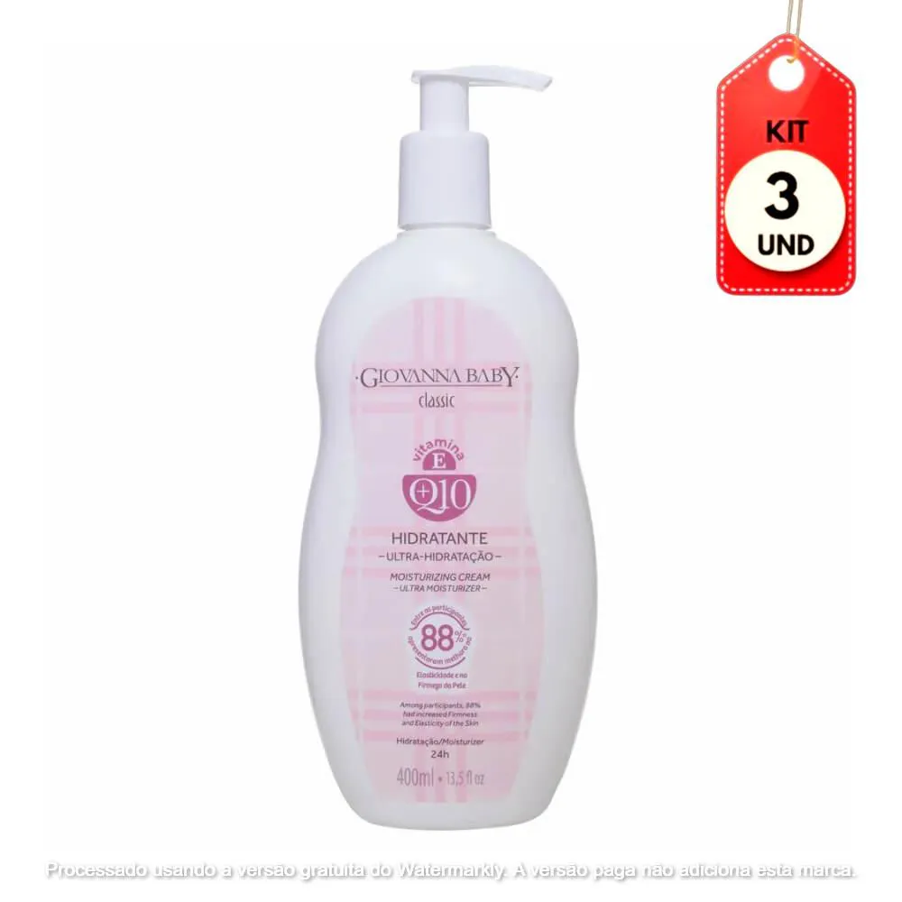 Kit C/03 Giovanna Baby Q10 Hidratante Classic 400Ml