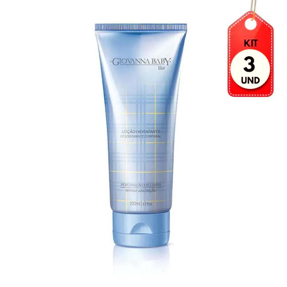 Kit C/03 Giovanna Baby Blue Hidratante 200Ml