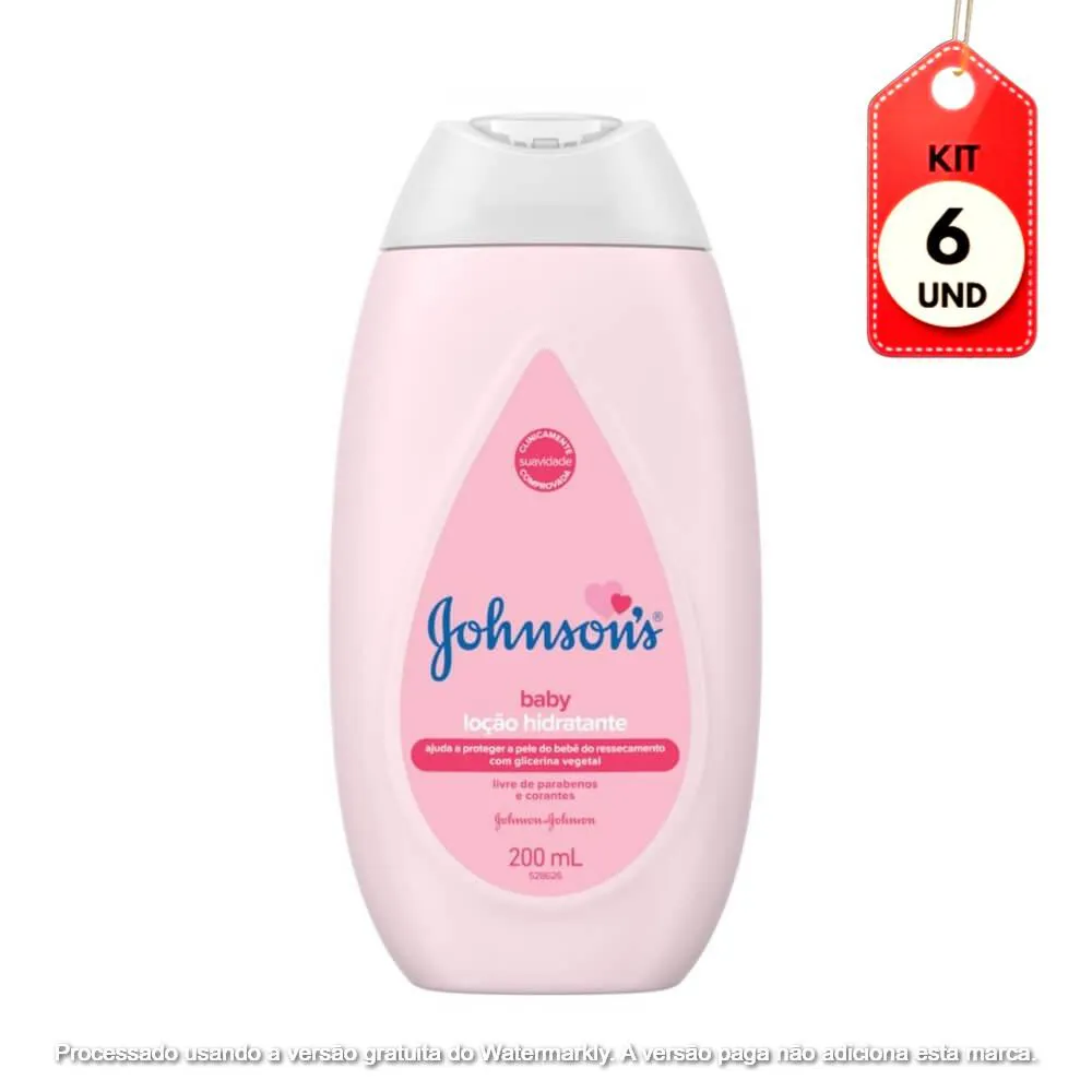 Kit C/06 Johnsons Baby Loção Hidratante 200Ml