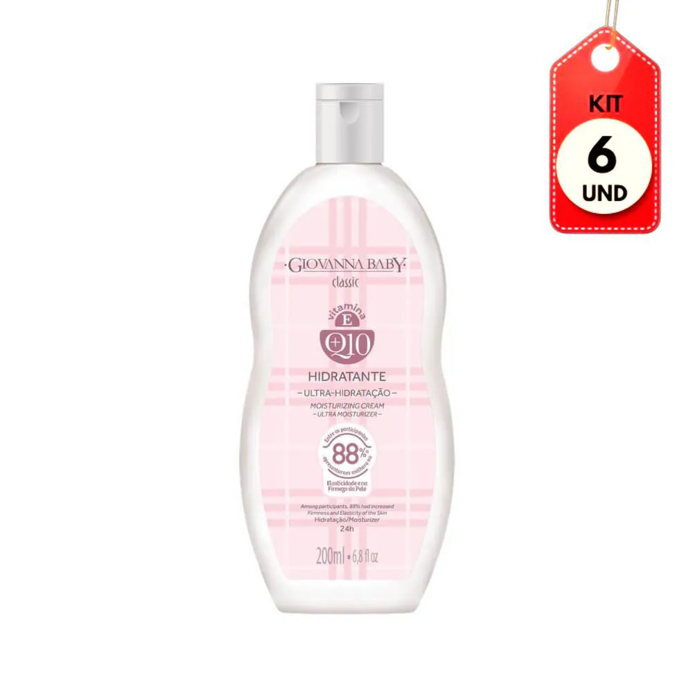 Kit C/06 Giovanna Baby Classic Loção Hidratante Q10 200Ml
