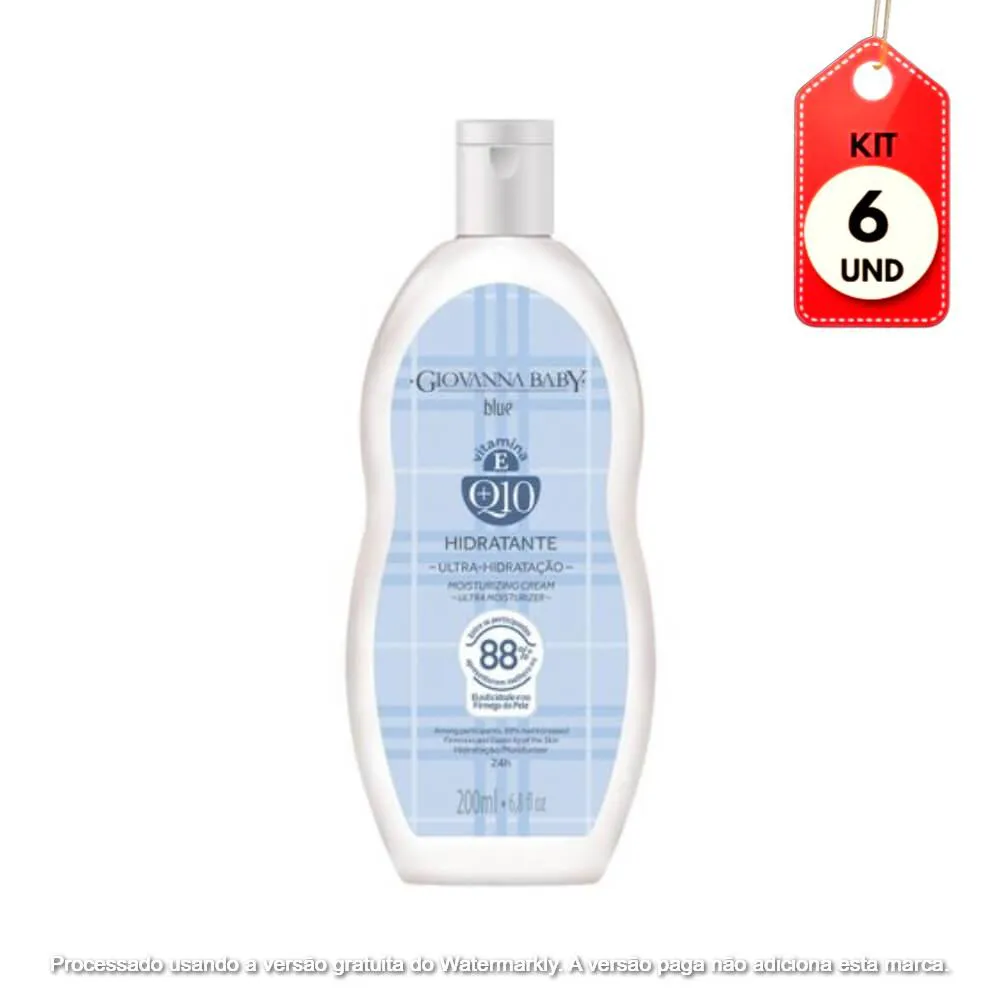 Kit C/06 Giovanna Baby Blue Loção Hidratante Q10 200Ml